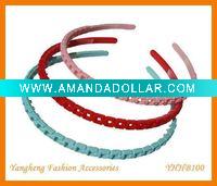 Wholesale 8mm plastic headbands with holes(YHHB100)