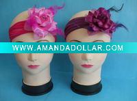 Wholesale HOT! Stretch headbands Elastic hair band with feather