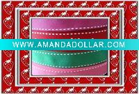 Wholesale black saddle stich Grosgrain Ribbon
