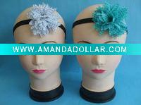Wholesale HOT! Fashion knit headband flower Elastic hair band