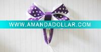 Wholesale 2011Dot print ribbon bow hair bows for kidsHBB-12-070