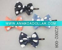 Wholesale Denim fabric bow bobby pin