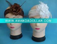 Wholesale HOT! Party headband Elastic hair band with feather