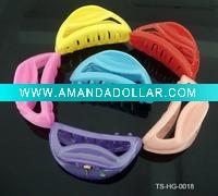 Wholesale FASHION WOMEN'S PLASTIC HAIRGRIPS IN SIZE OF 9 CM IN MULTICOLOR