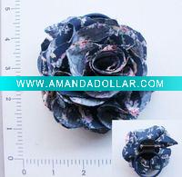 Wholesale ponytail holder with jeans flower