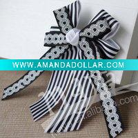 Wholesale Strip Print Hair Bows MYWB-021