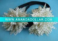 Wholesale HOT! Fashion knit headbands flower Elastic hair band