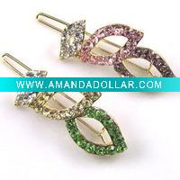 Wholesale 2011 newest fashion alloy rhinestone hair clip