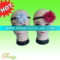 Wholesale HOT! Fashion knit headband flower Elastic hair band