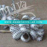 Striped Grosgrain Ribbon Hair Bows