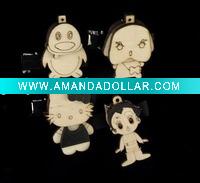 Wholesale wooden carton doll hair clip
