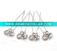 Wholesale fashion rhinestone wedding hair pin jewelry