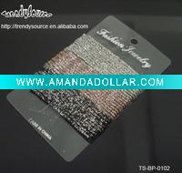 Wholesale FASHION 30 ON 6.5CM WOMENS' HAIRPINS W/GLITTER IN MULTICOLOR