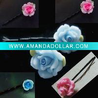 Wholesale handmade clay flower hairpin