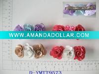 Wholesale Hair accessories Barrette Matellic Satin fabric Small Flower