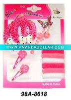 Wholesale Decorate Hair Ornament Set in blister card,Children Hair accessories set