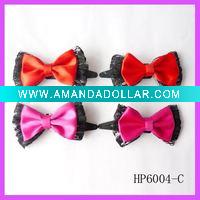 Wholesale Fashion satin & mesh bow hair clip