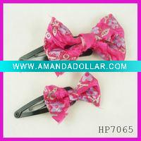 Wholesale Fashion fabric bow snap clip