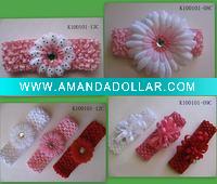 Wholesale Baby Daisy Flower Crochet Headband Hairband