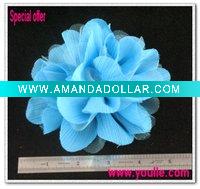 Wholesale 5" hair flower band in bule/garment accessories