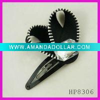 Wholesale Fashion zipper bow hair clip