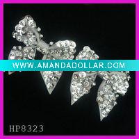 Wholesale Fashion handmade stitched butterfly hair clip