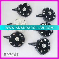 Wholesale Fashion satin & mesh flower hair clip