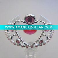 Wholesale Fashion plated princess plastic tiara
