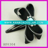 Wholesale Fashion zipper bow hair clip