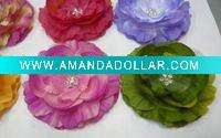 Wholesale jewel centered flower,Hair Flower,hair flower band