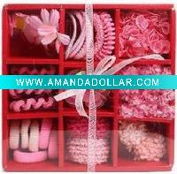 Wholesale fashion hair accessory set hair ornament festival hair accessory in pvc box christmas gift