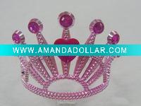 Wholesale Fashion plated party plastic tiara/ fashion princess crown