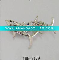 Wholesale hair accessories ,fish alloy brooch corsage ( YHE-7179 )