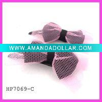 Wholesale Fashion mesh & satin bow hair clip