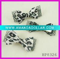 Wholesale Fashion leopard bow hair clip