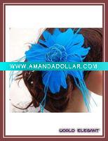 Blue Feather Headband