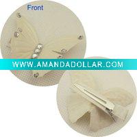 pu leather diamond butterfly flower shoe clip