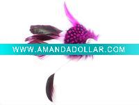 Wholesale fashion feather hair flower with the diamond