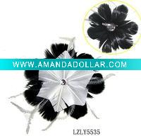 feather hair flower