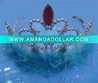 marabou feather tiara