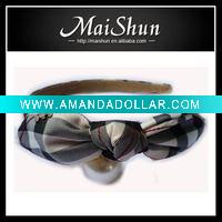 Wholesale Graceful Bowknot Checked Fablic Hair Hoop