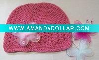 Wholesale Cotton baby beanies with bow