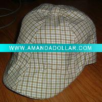 Wholesale fashion checked beret cap