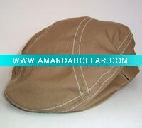Wholesale leather male beret hat