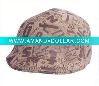 leather beret cap