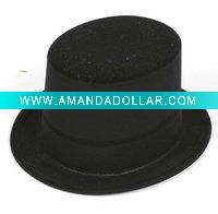 Black Velour Top Hat