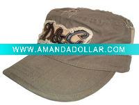 Wholesale washing flat military cap/hat