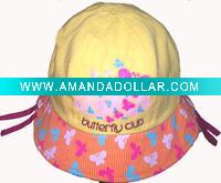 Wholesale pretty children's cotton hats with high quality printing
