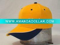 Wholesale cotton baseball cap hat yellow