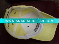Wholesale cotton baseball cap hat yellow